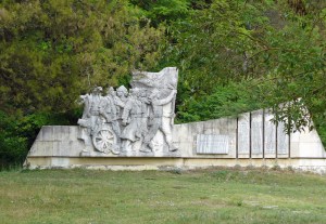 One of Peze monuments in Albania