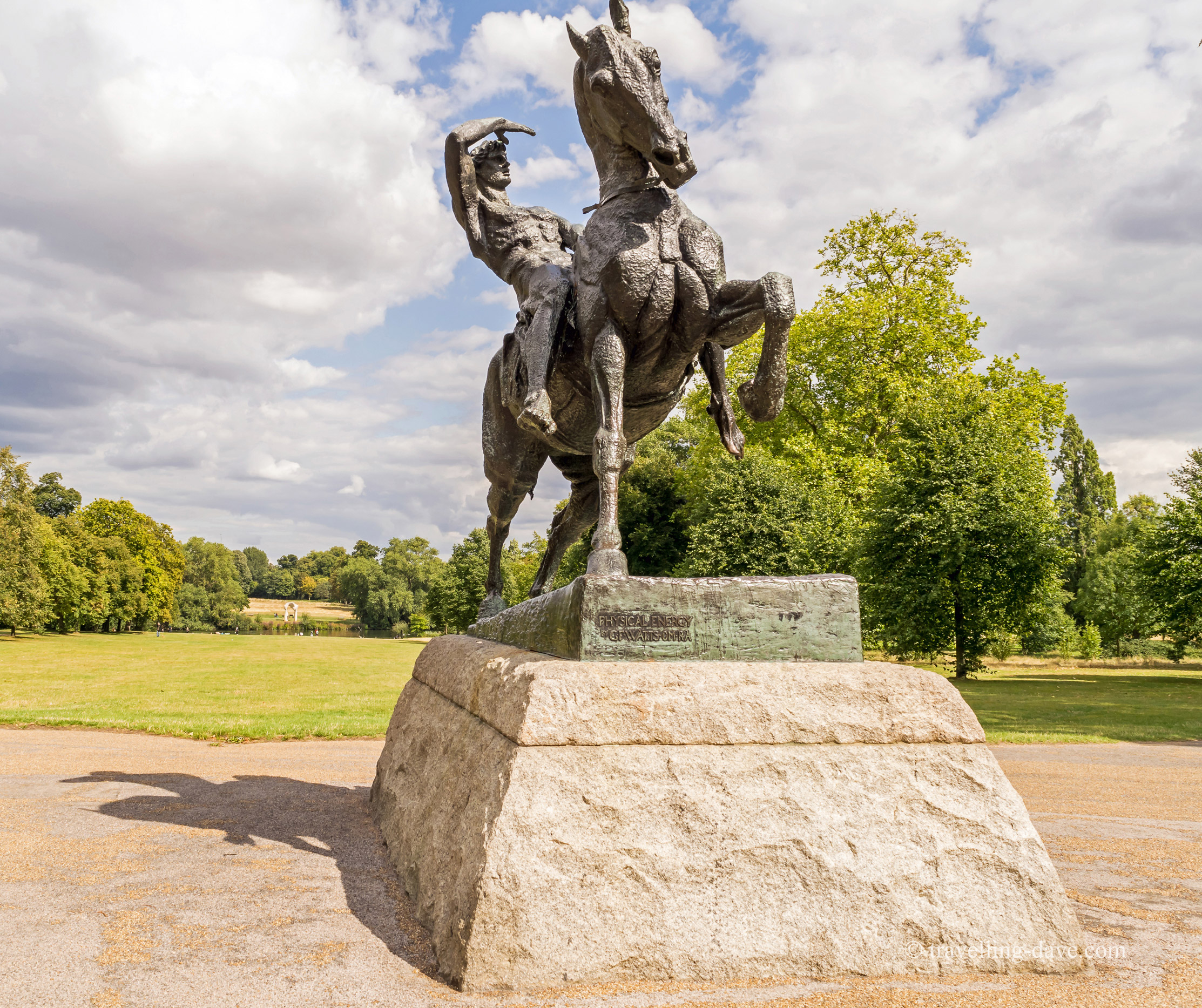 View of the Physical Energy statue in London