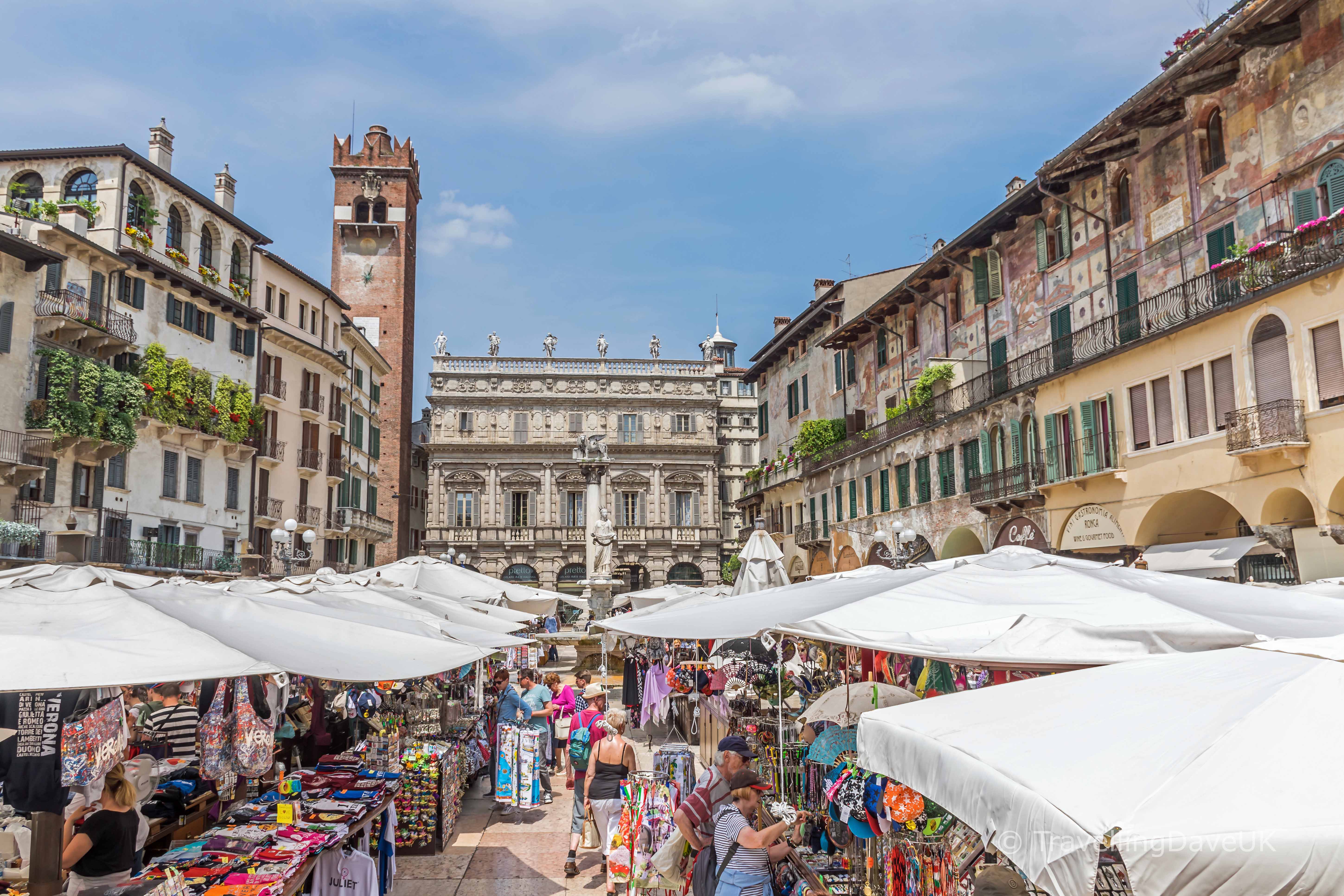 View of Piazza Erbe in Verona