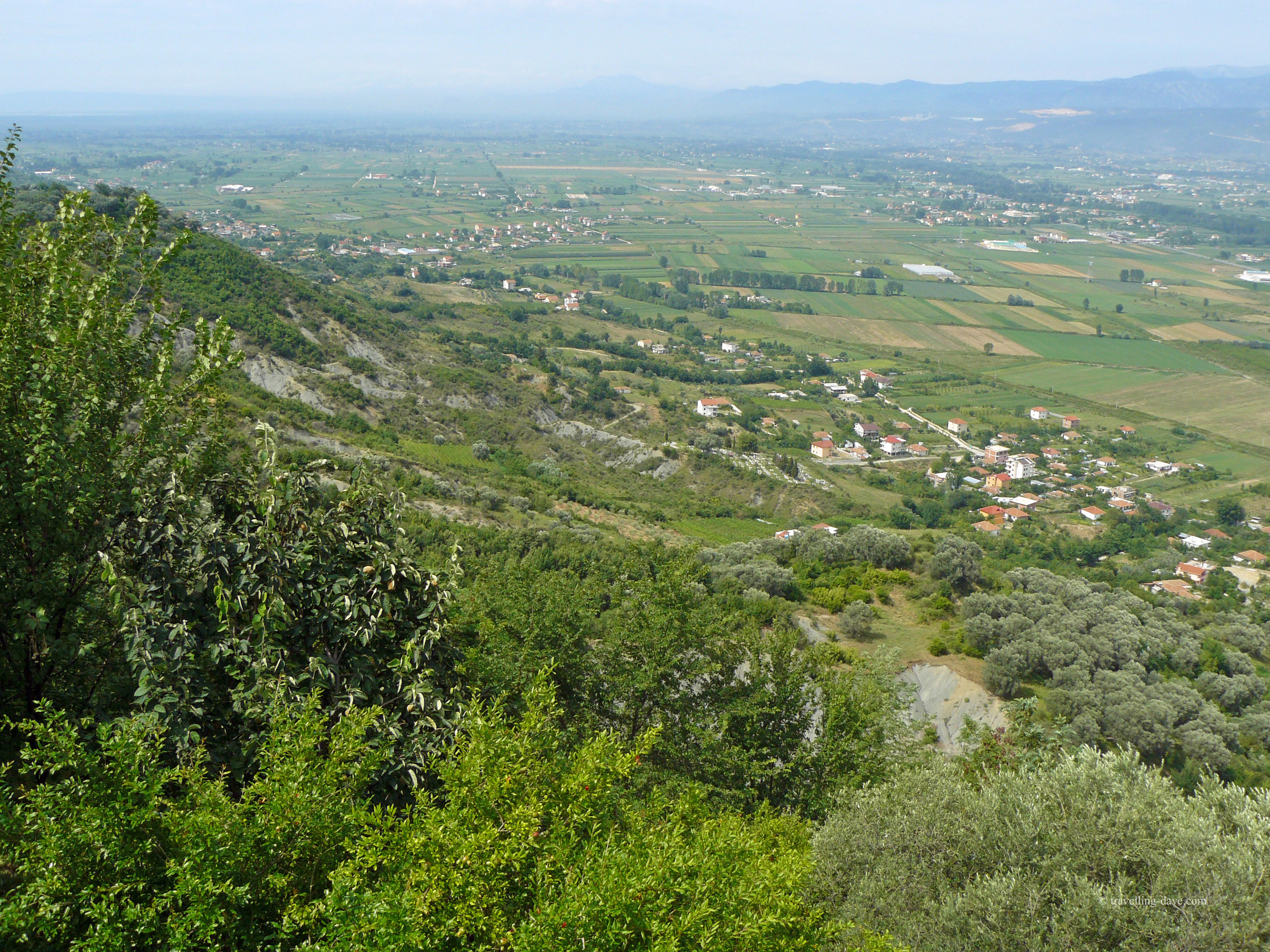 The green countryside in Albania