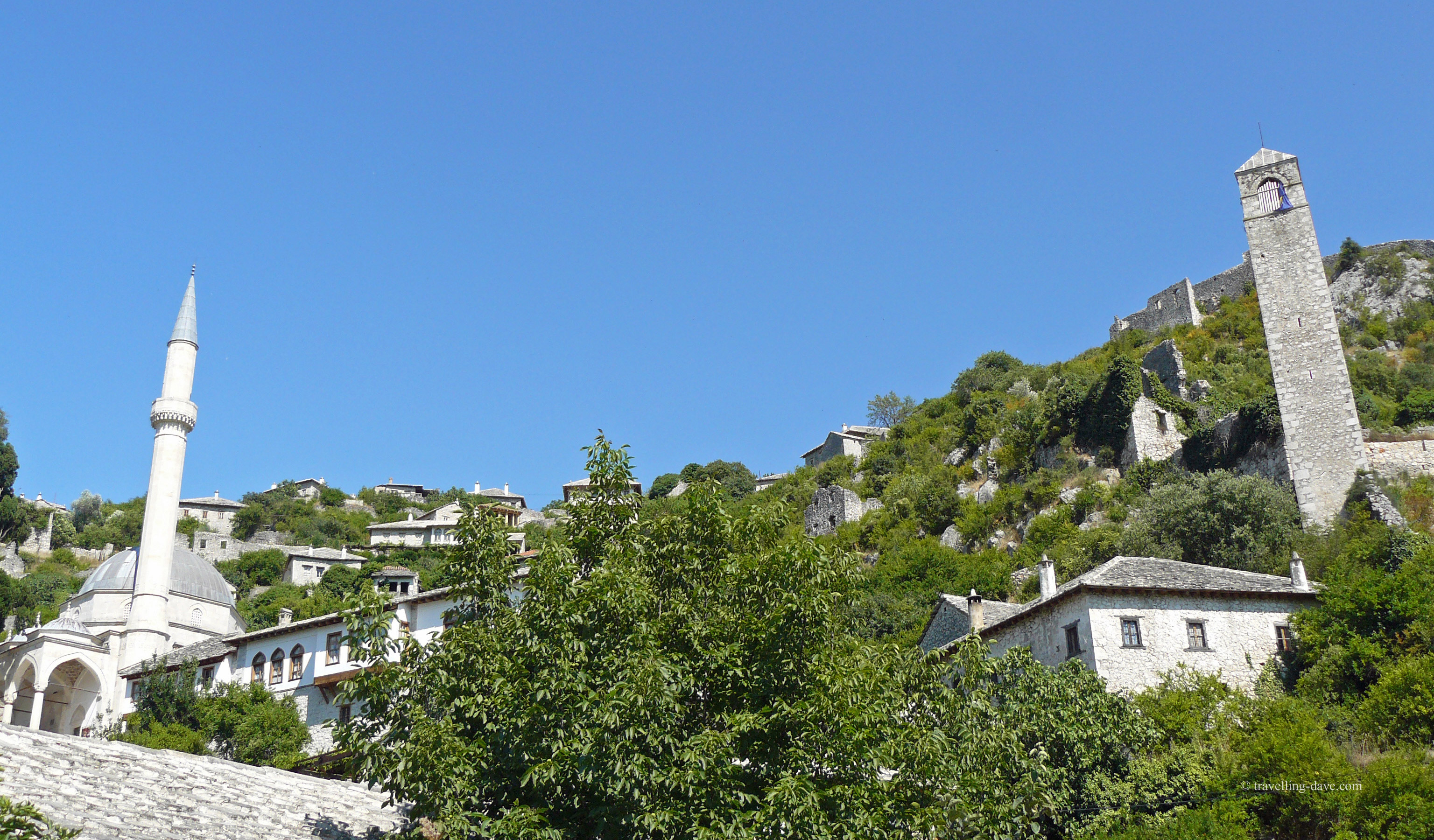 View of buildings of Počitelj near Mostar