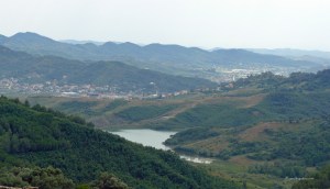 The view from the lookout at Preze Castle