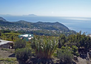 The coastline and Procida seen from Ischia
