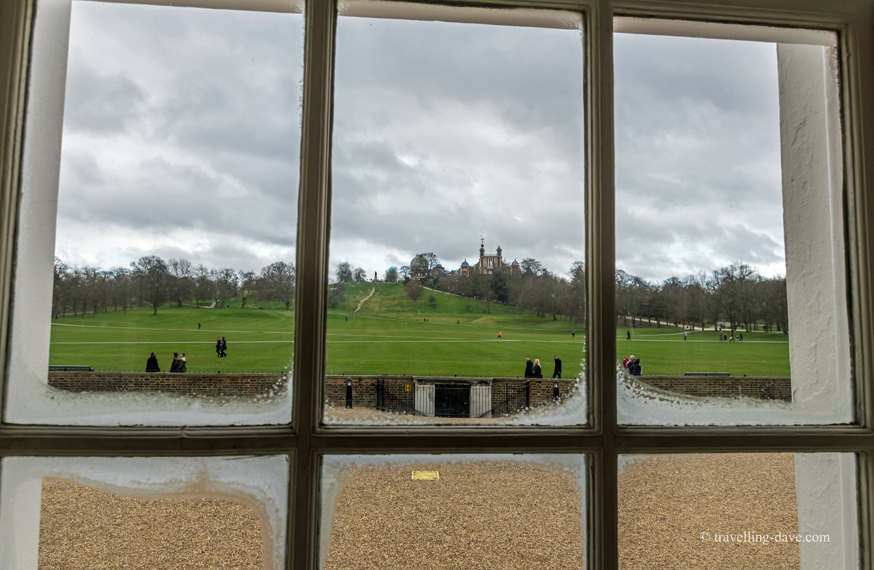 Looking out of the window at the Queen's House in Greenwich