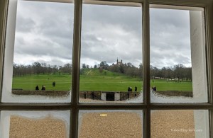 Looking out of the window at the Queen's House in Greenwich