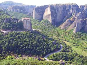Panoramic view of Meteora