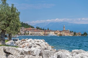 Panoramic view of Salo' in Italy