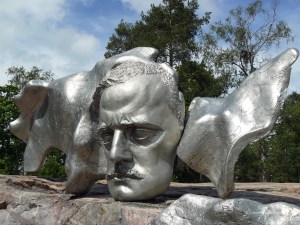 View of Sibelius bust in Helsinki