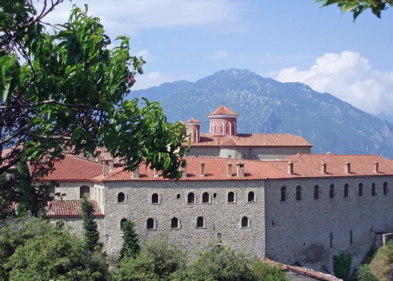 View of the main building of St.Stephen's Monastery in Greece