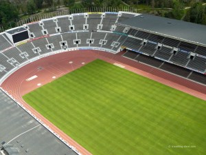 Looking into Helsinki Olympic Stadium