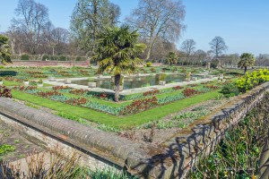 View of the sunken garden at Kensington Palace