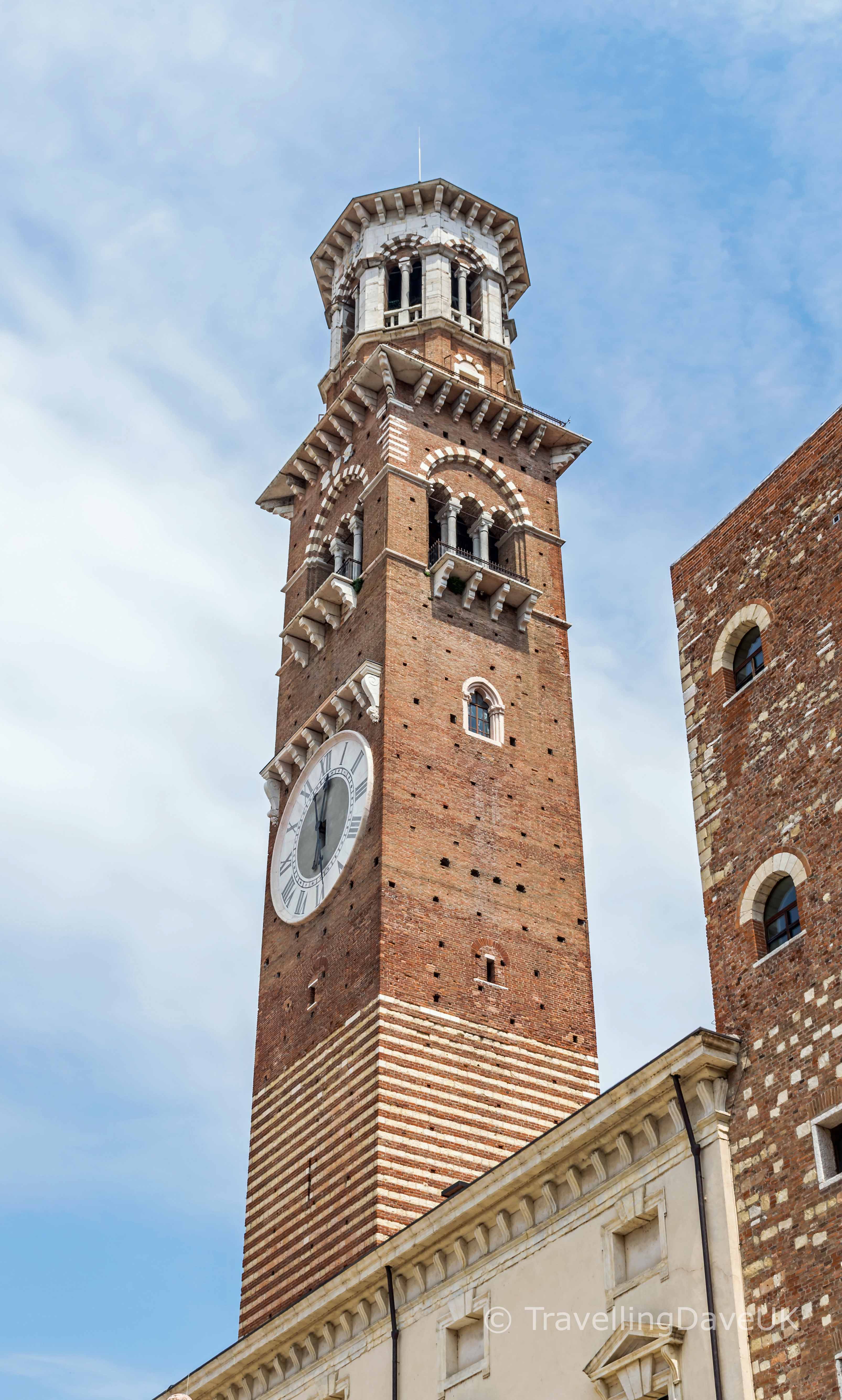 View of Torre dei Lamberti in Verona
