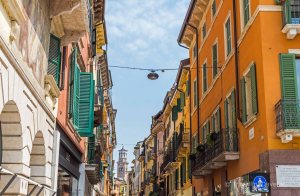 View of Via Mazzini in Verona