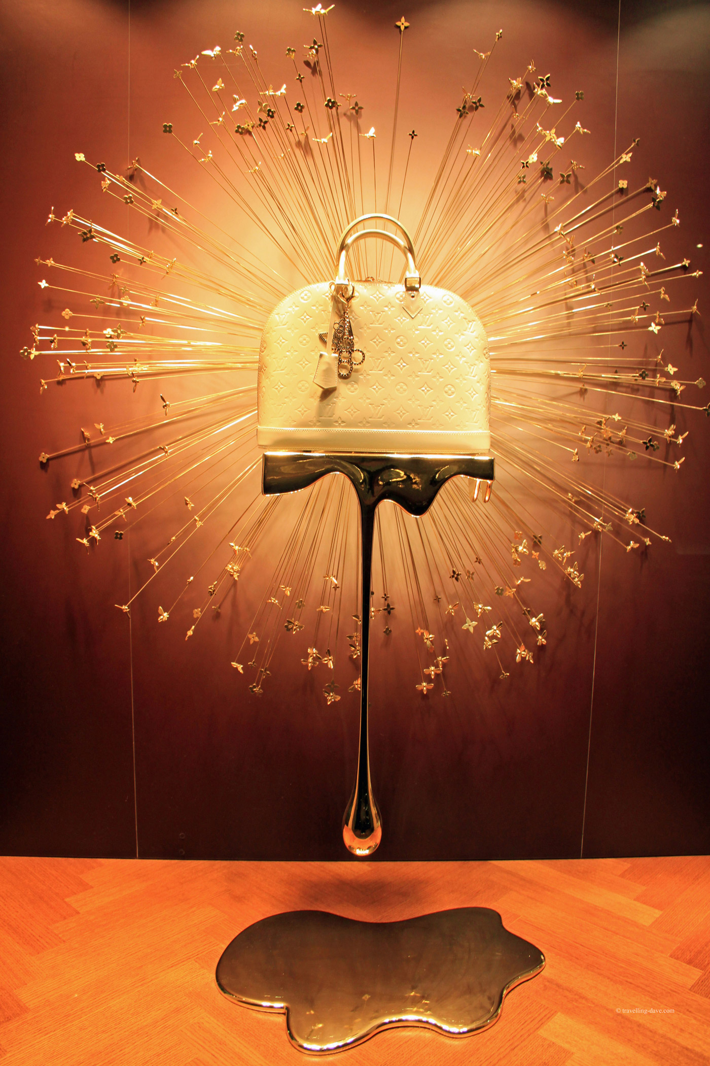 Bag in a colorful window display