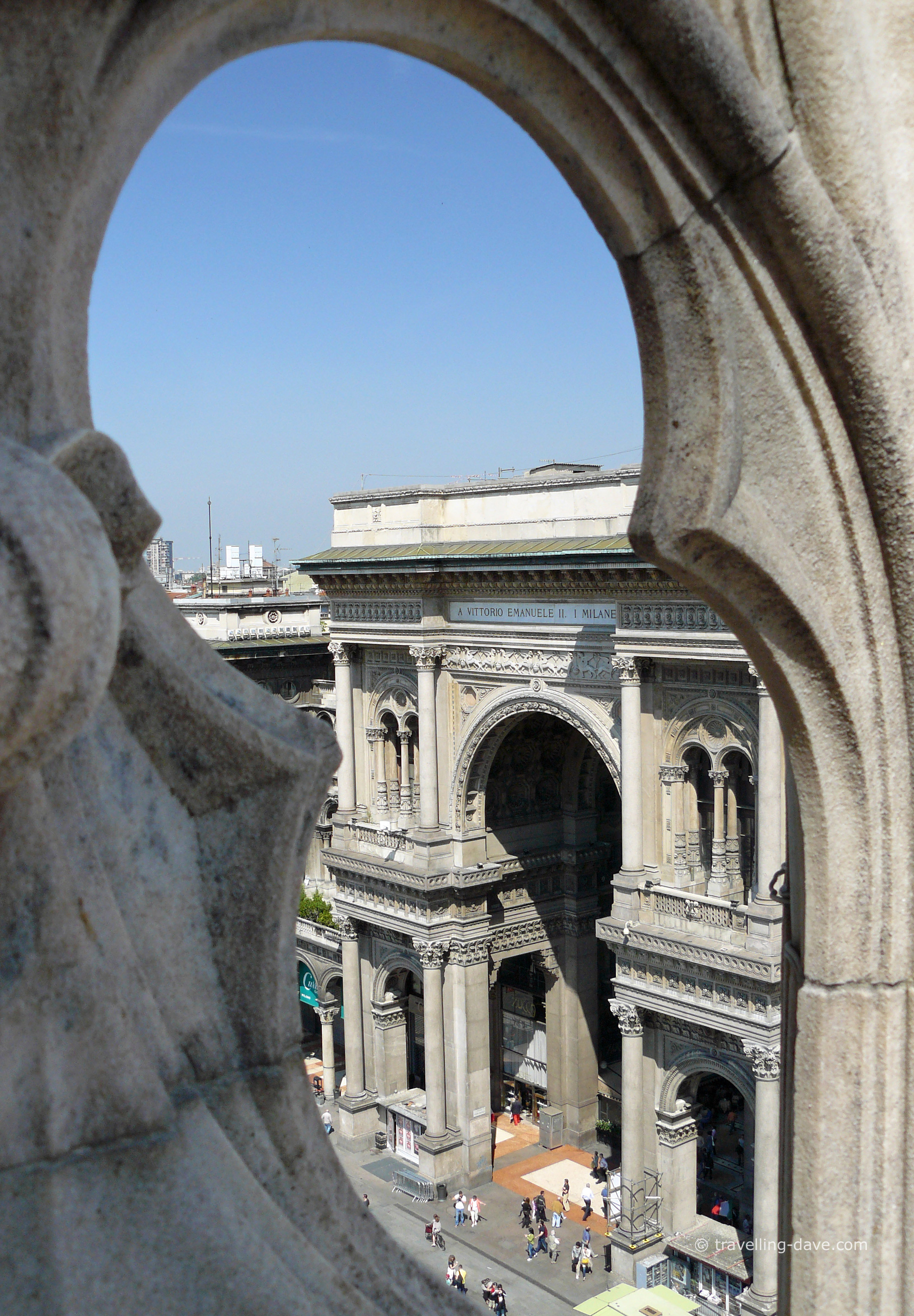Milan Triumphal Arch seen from the Cathedral terrace
