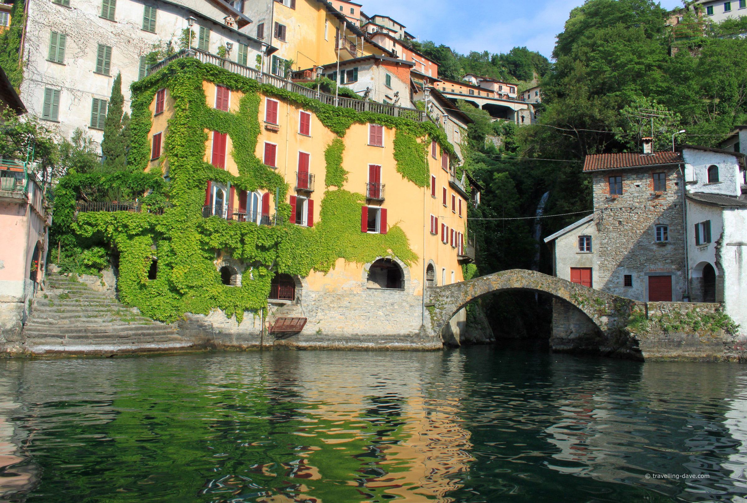 View of the village of Nesso in Italy