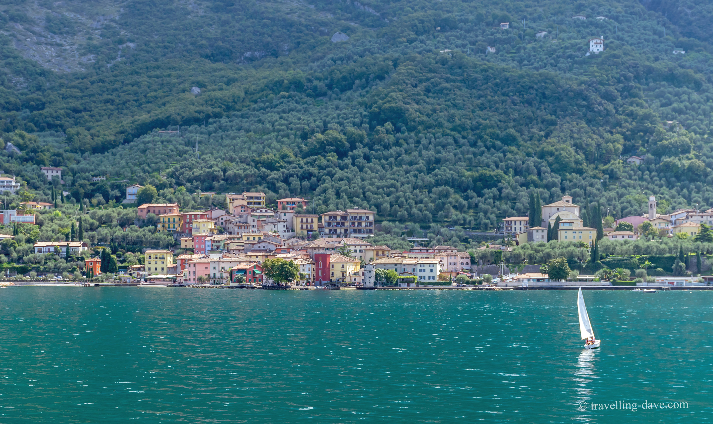 View of the blue waters of Lake Garda