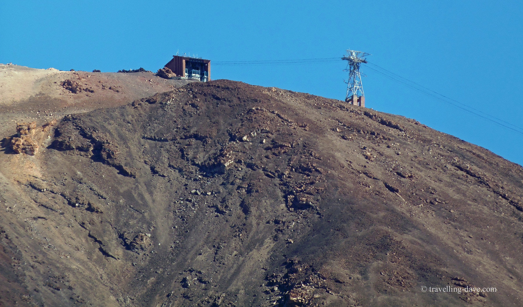 View of the upper station of the Teide cable car
