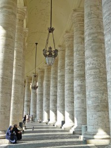 Nuns by the colonnade in St.Peter's Square