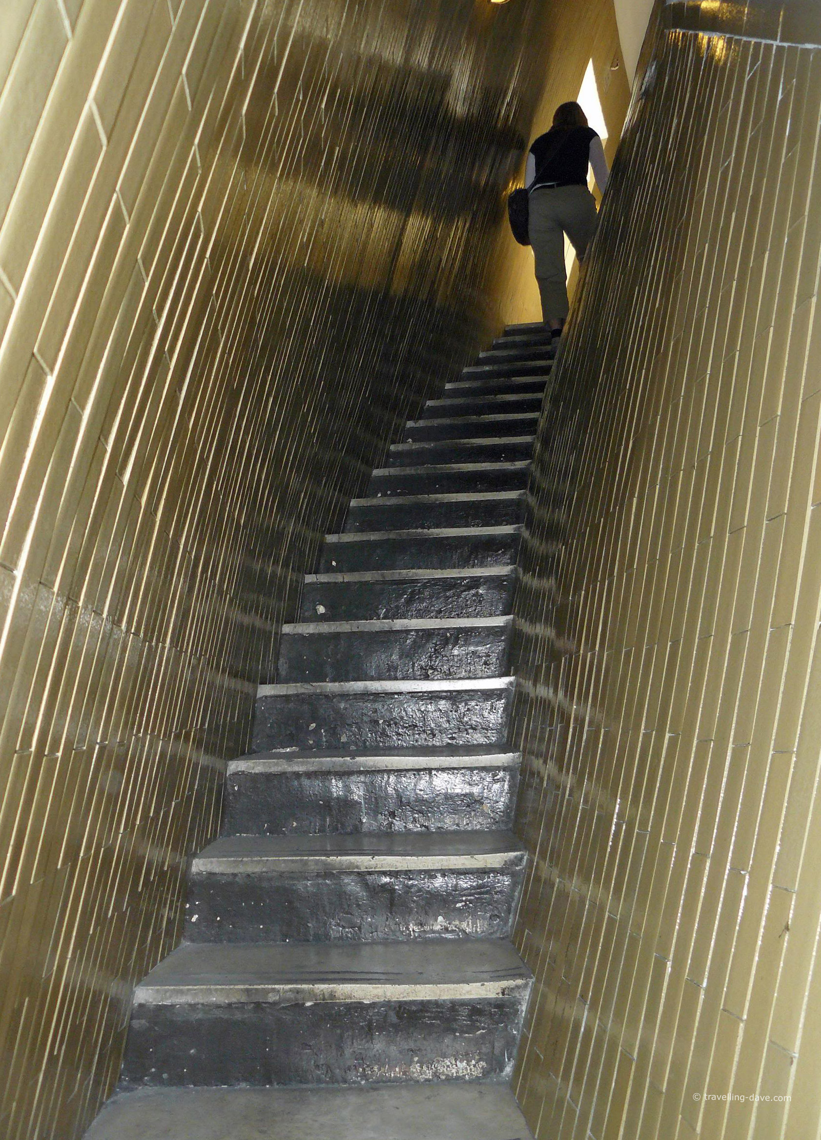 The narrow staircase inside the dome of St.Peter's Basilica