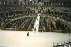 View of the stage at the Colosseum