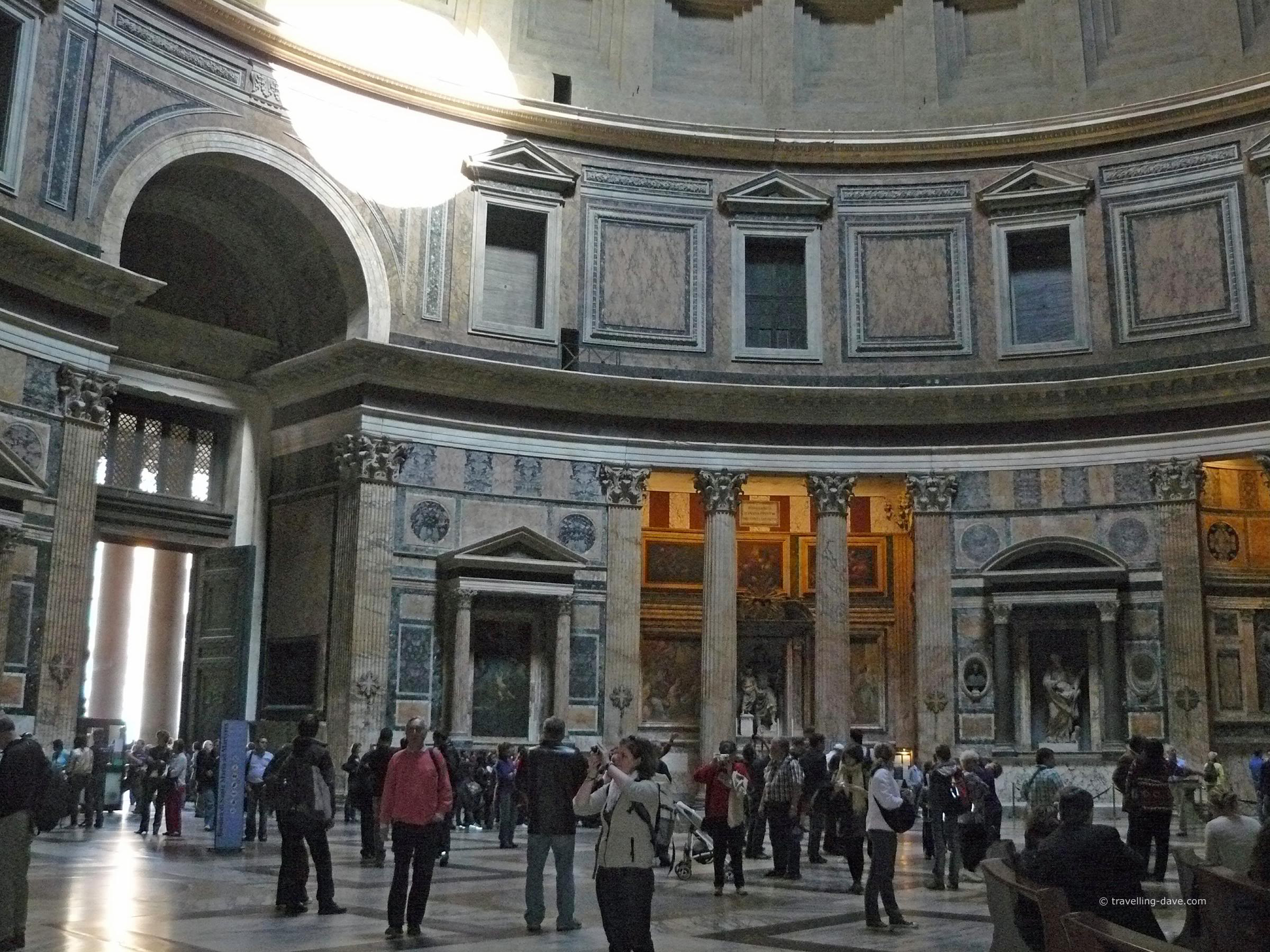 People inside the Pantheon in Rome