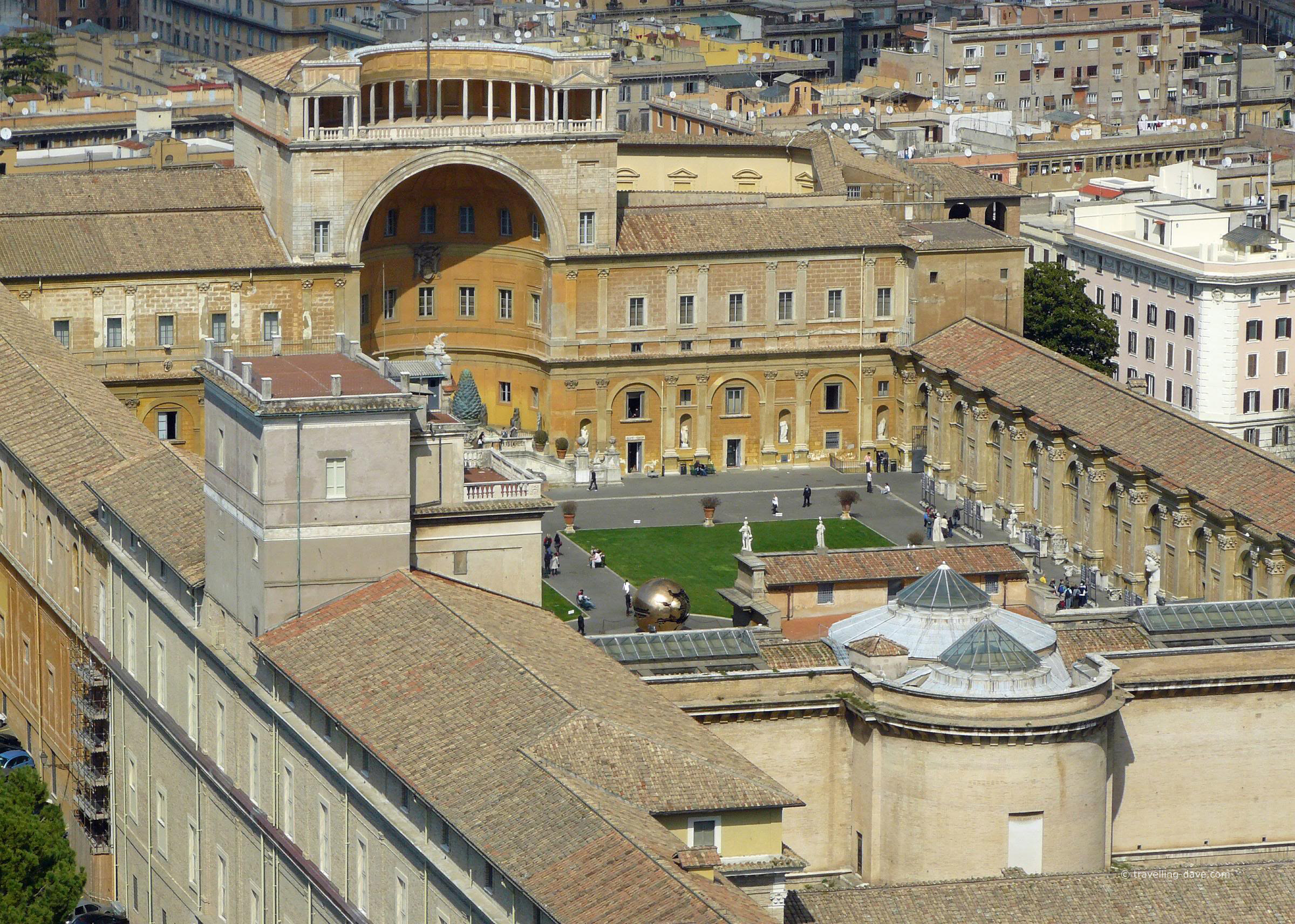 View of the Vatican Museums buildings