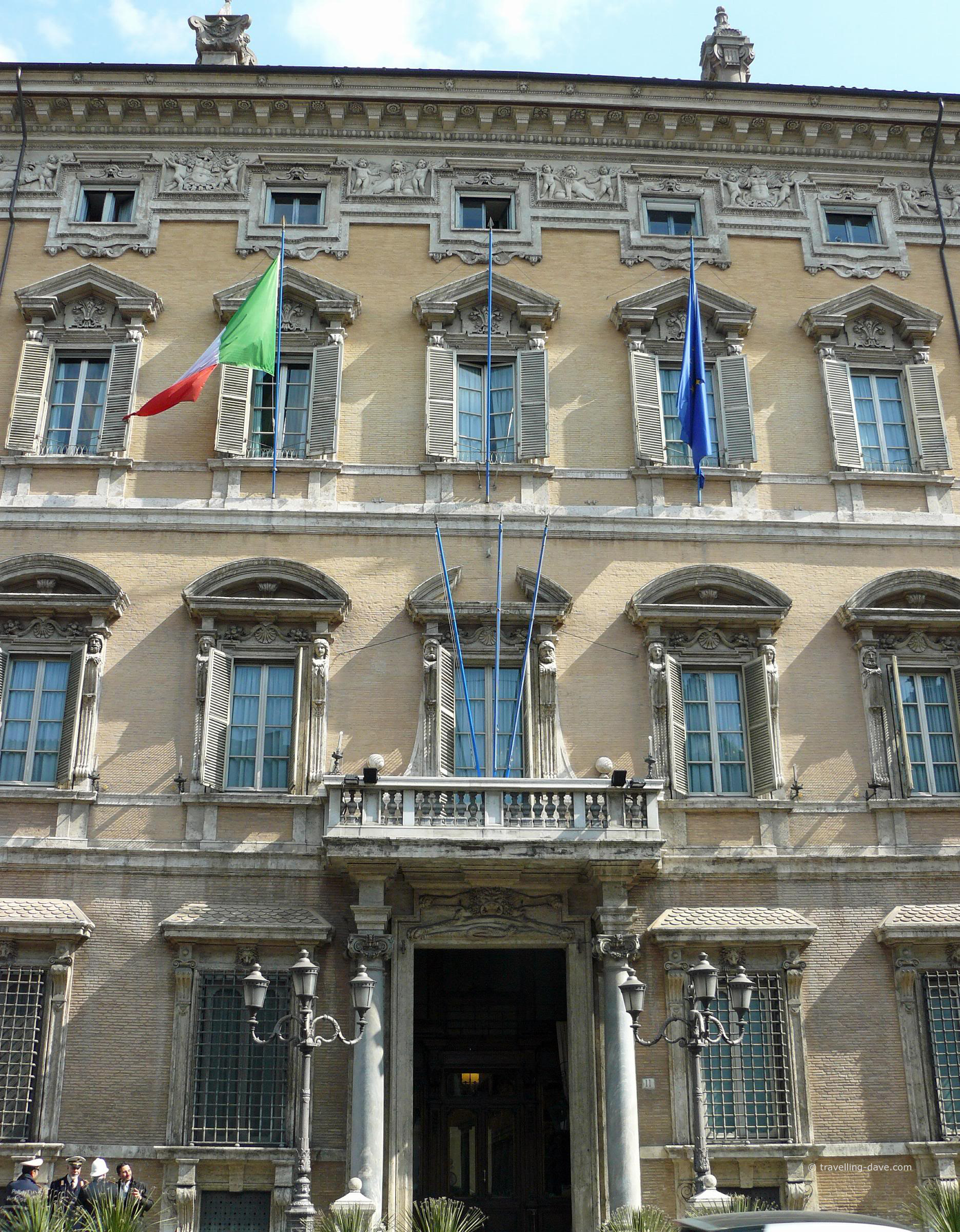 View of Palazzo Madama in Rome