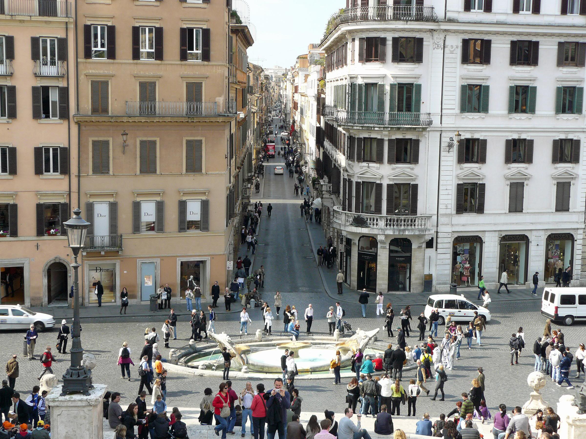 View from the Spanish Steps in Rome