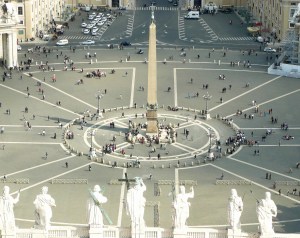 View of St.Peter's Square from the dome