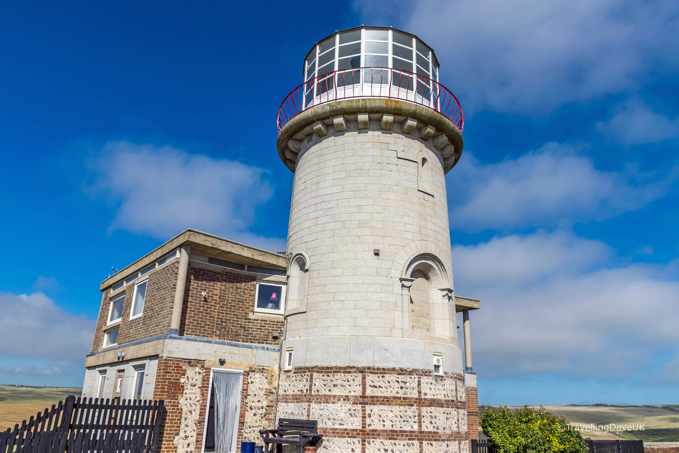 Looking up at Belle Tout Lighthouse