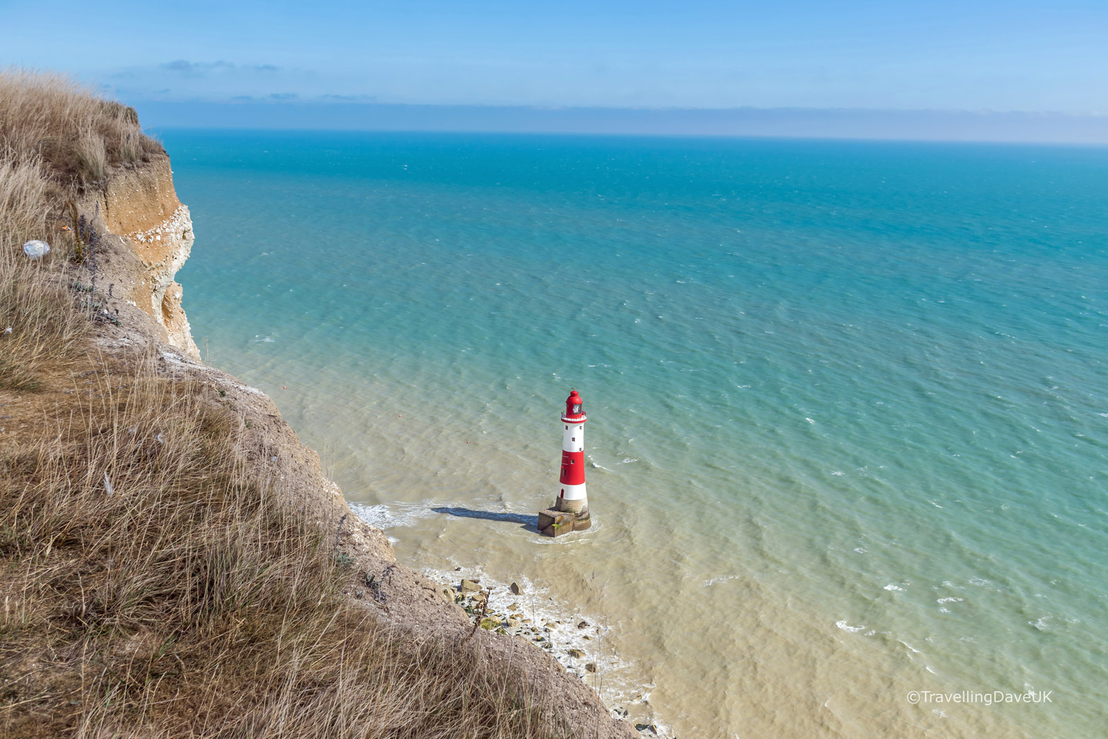 View of the cliffs and the lighthouse at Beachy Head