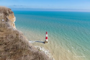 View of the cliffs and the lighthouse at Beachy Head