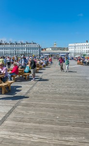View of the wooden promenade on Eastbourne Pier