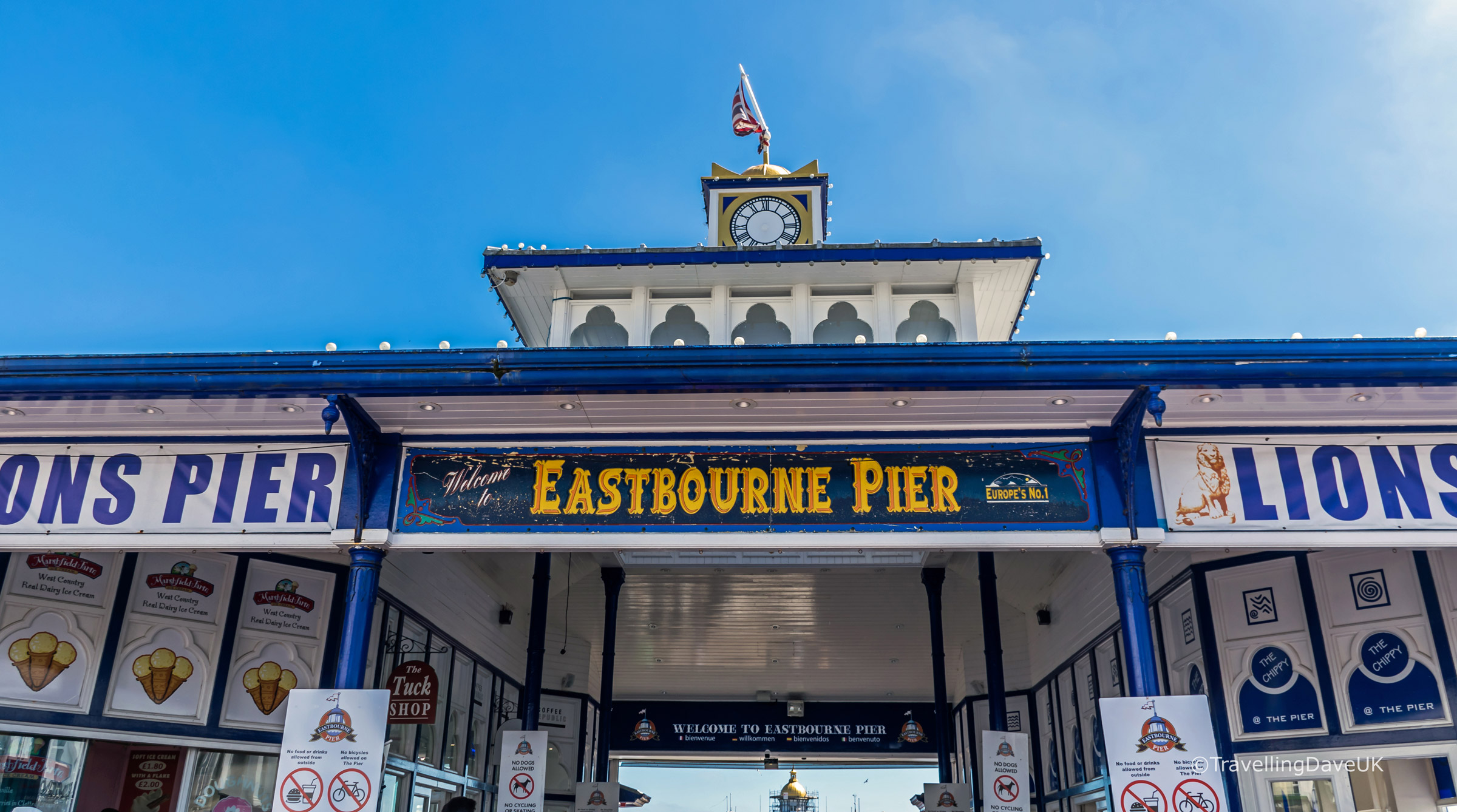 View of the entrance to Eastbourne Pier