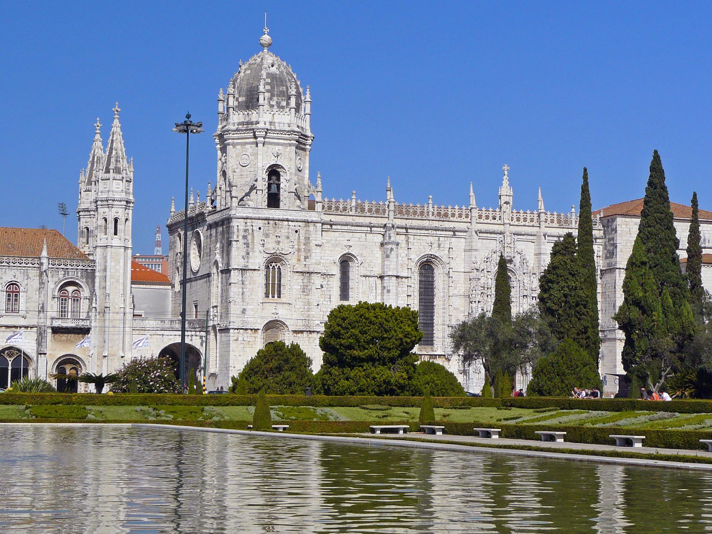 View of the church at Jeronimos Monastery