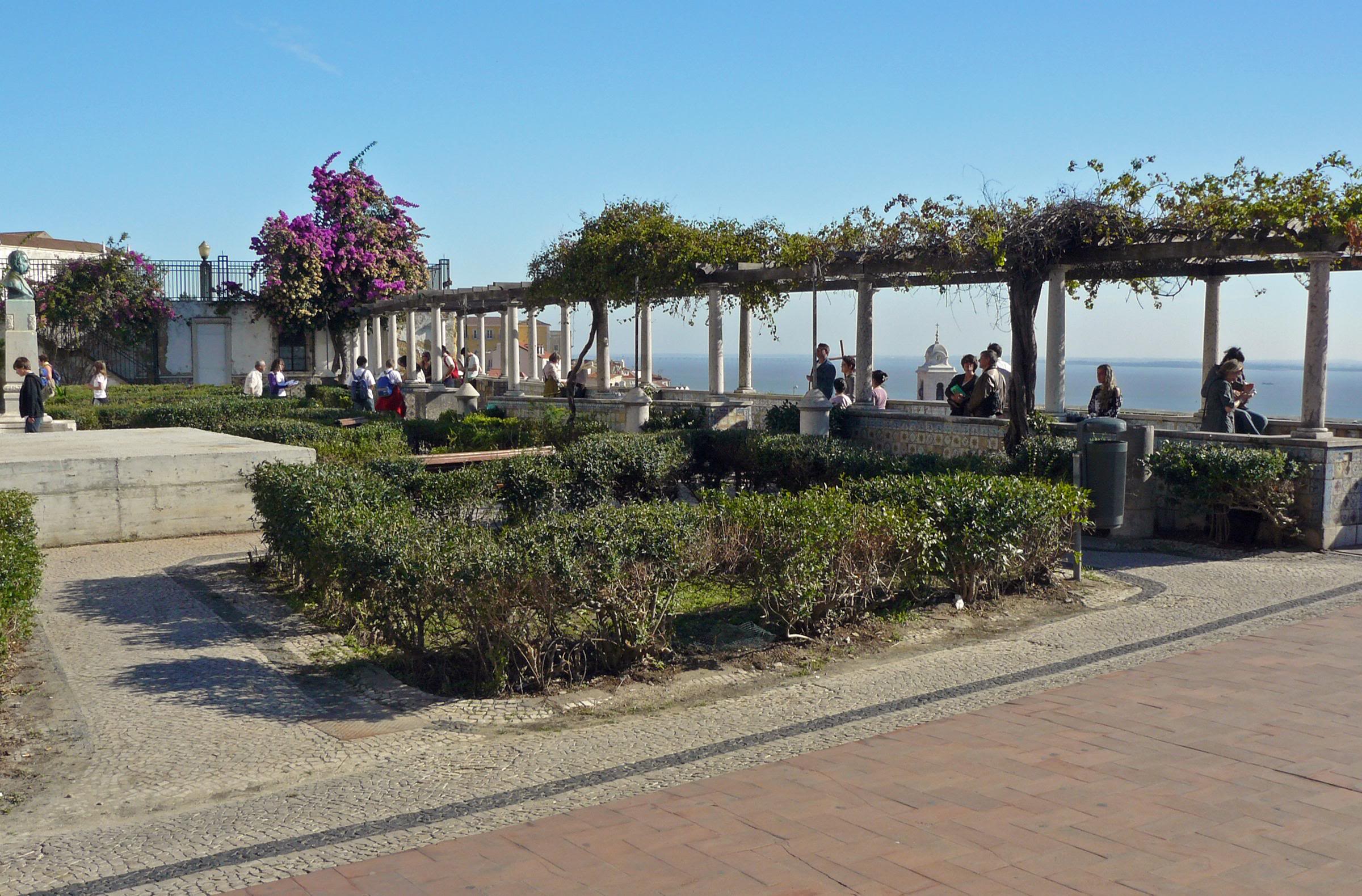 View of Santa Luzia Lookout in Lisbon