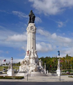 View of Marquis of Pombal Square in Lisbon