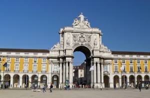 View of Lisbon Rua Augusta Arch