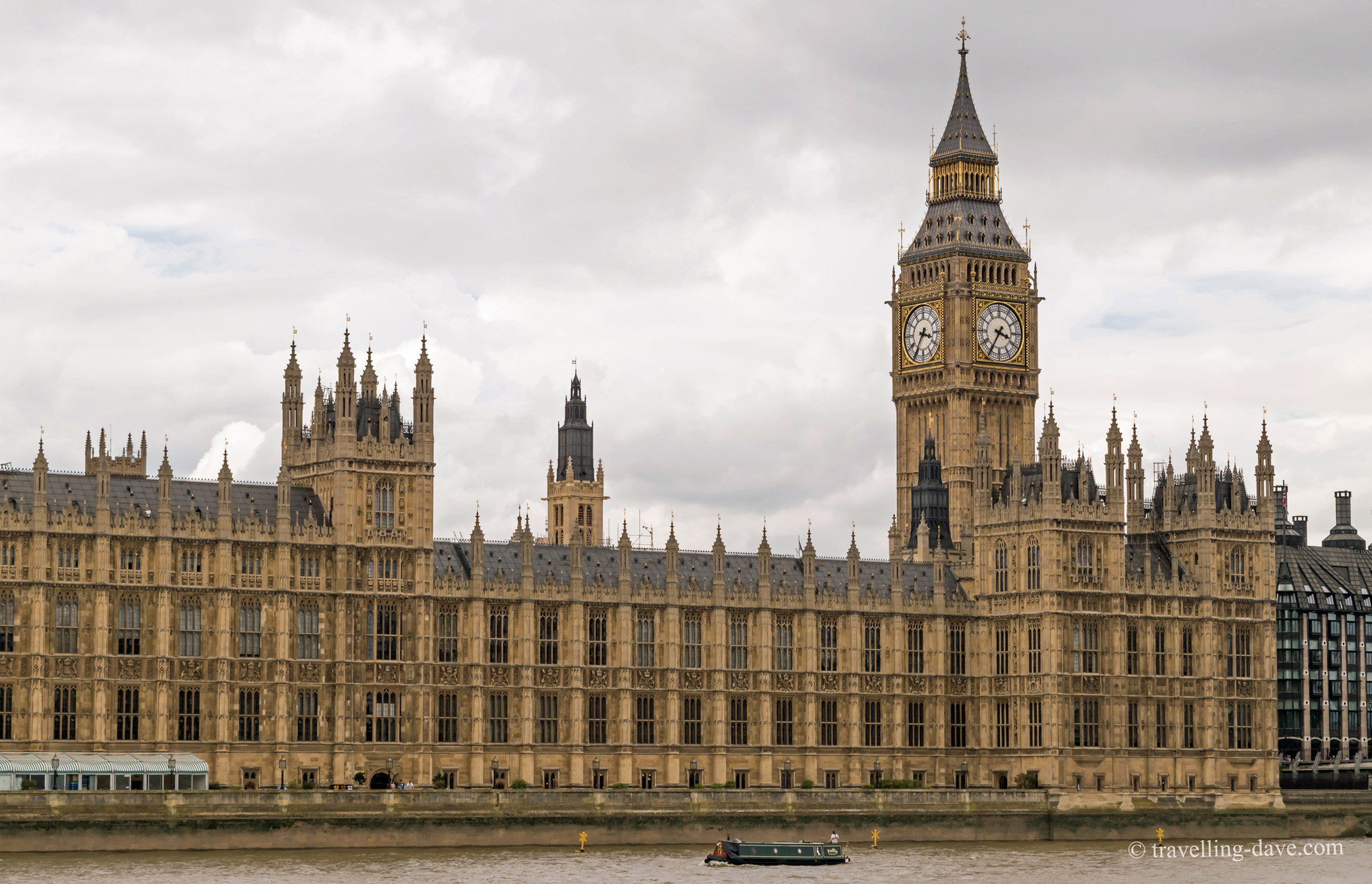 View of the Houses of Parliament from across the Thames