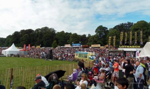 View of people at Bristol International Balloon Fiesta