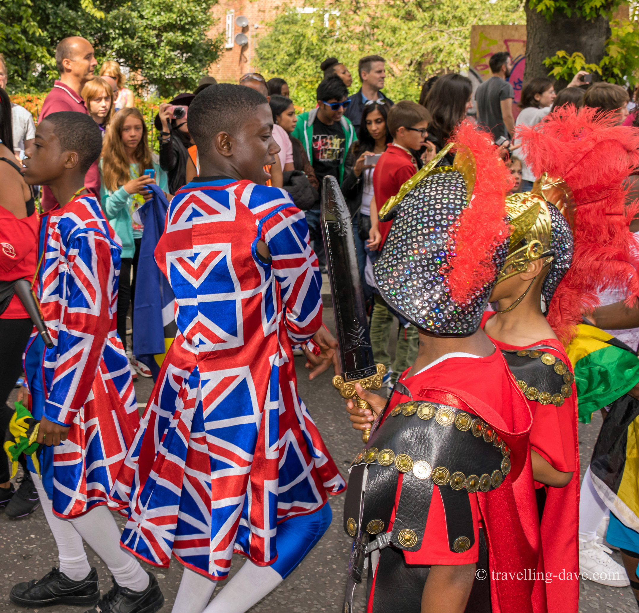People on parade at Notting Hill Carnival