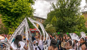 People watching the carnival parade