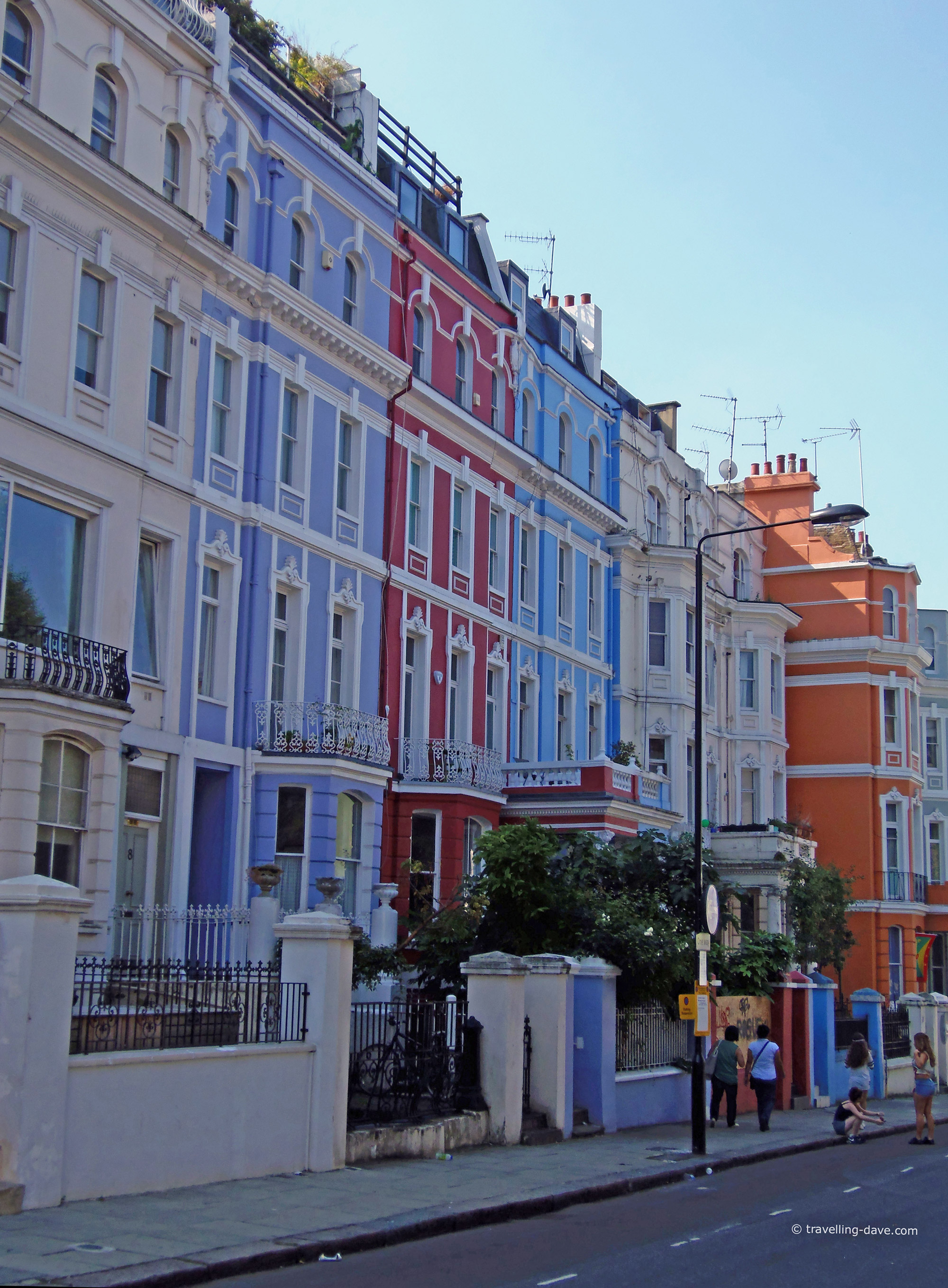 Some of the colorful houses of Notting Hill