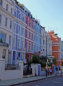 Some of the colorful houses of Notting Hill