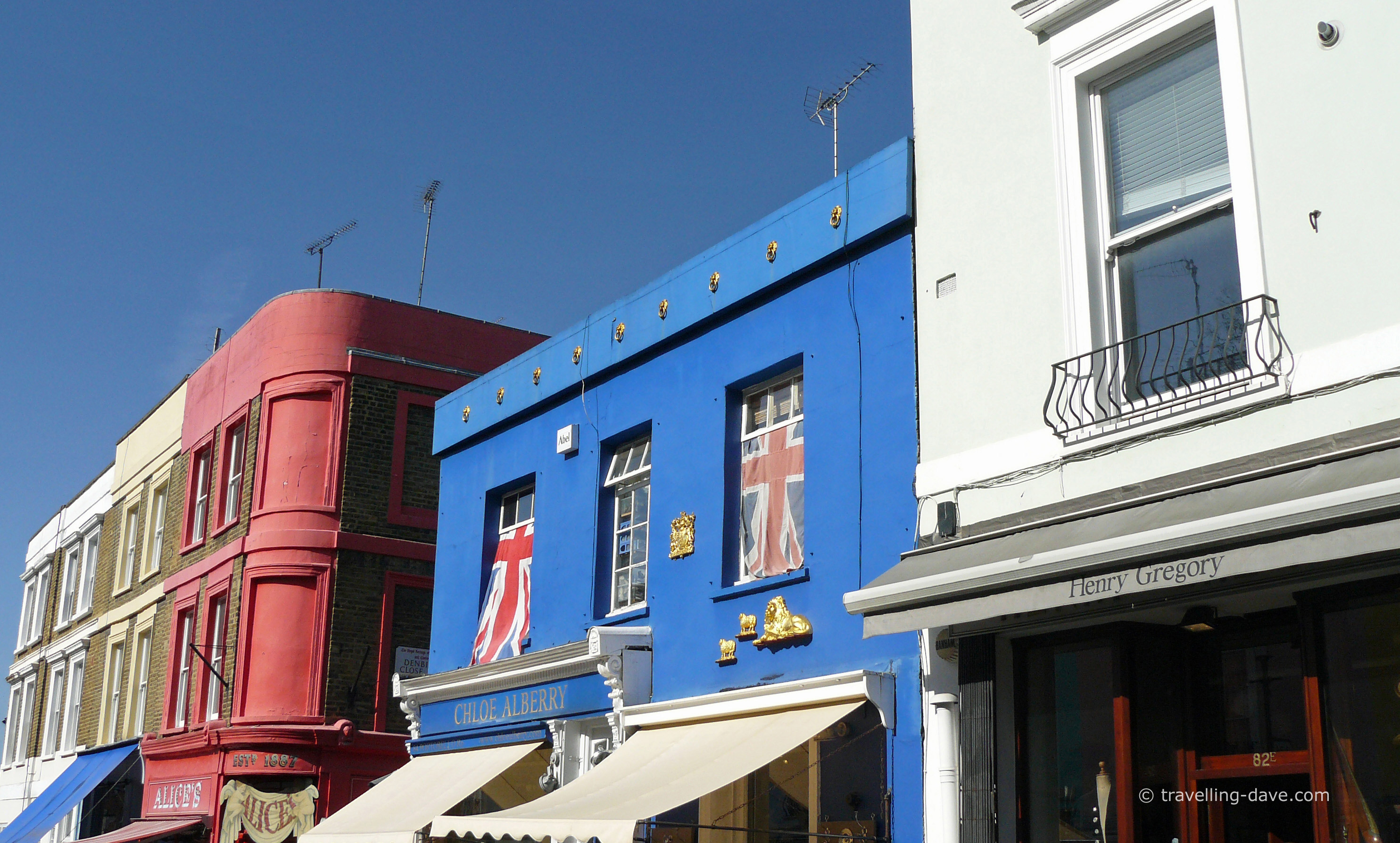Houses and shops on Portobello Road