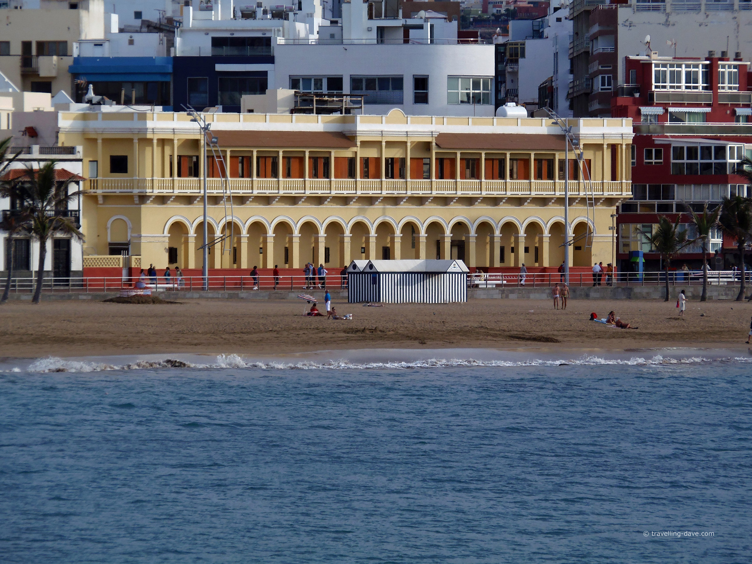 One of Las Canteras Beach beachside buildings