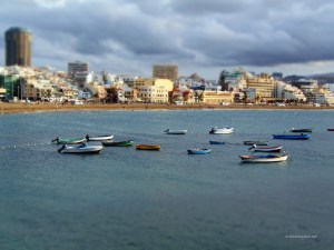 View of boats at Las Palmas de Gran Canaria