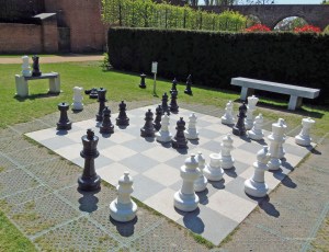 View of Holland Park giant chess board