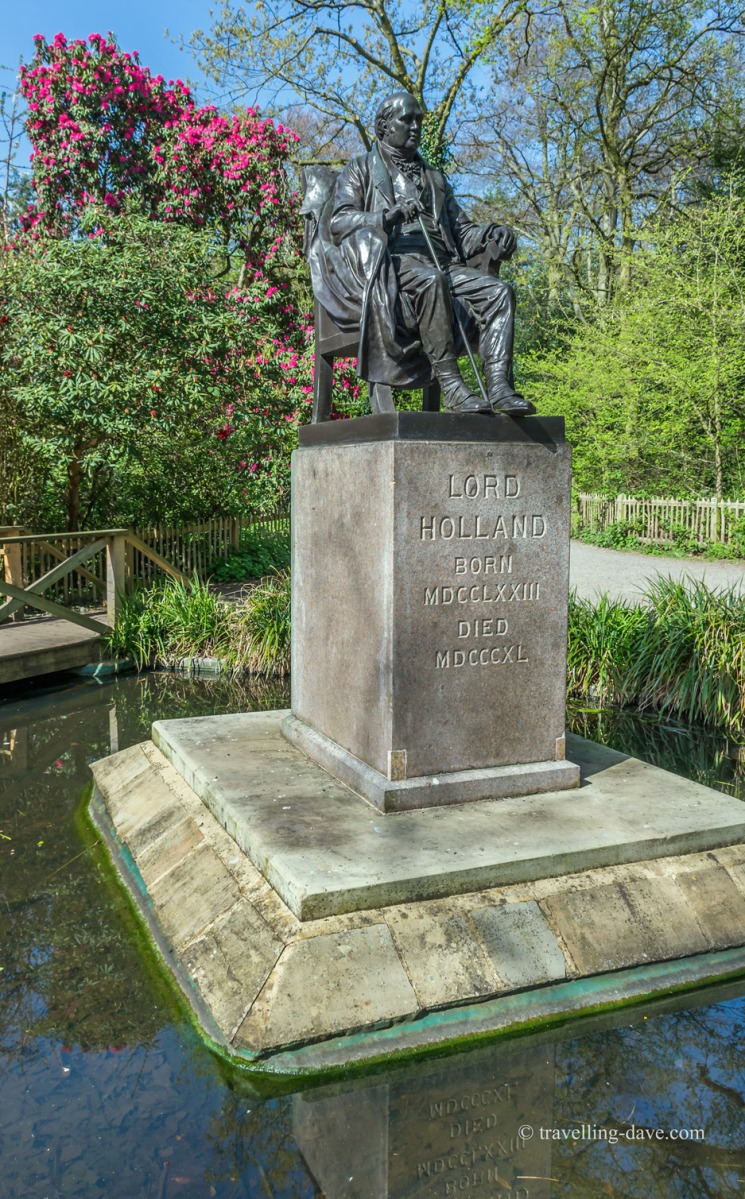 The statue to Lord Holland in London